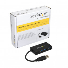 StarTech.com HB30A3A1CFB hub & concentrateur USB 3.2 Gen 1 (3.1 Gen 1) Type-A 5000 Mbit s Noir